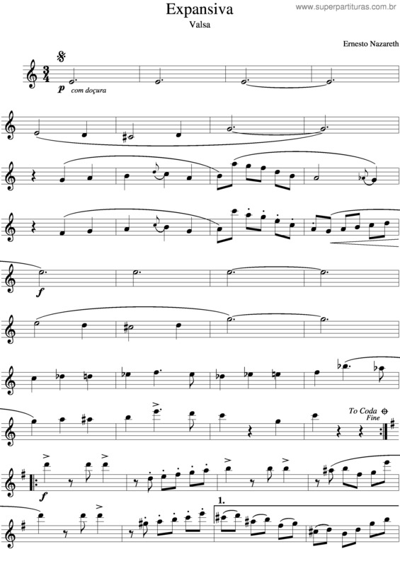 Partitura da música Expansiva v.2