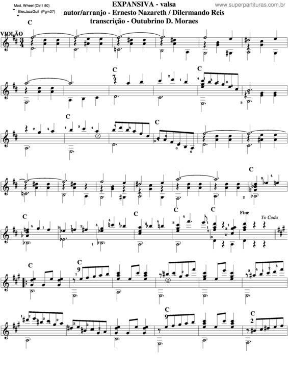 Partitura da música Expansiva v.6