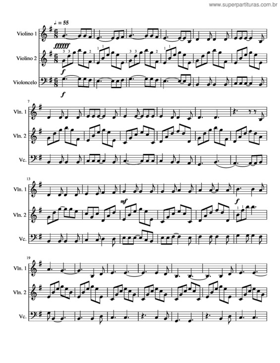 Partitura da música Expectativa