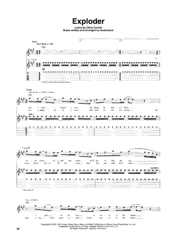 Partitura da música Exploder