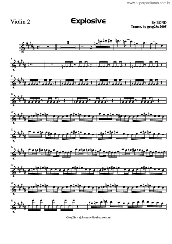 Partitura da música Explosive