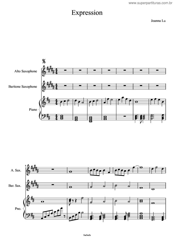 Partitura da música Expression