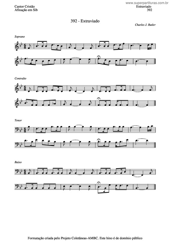 Partitura da música Extraviado v.3