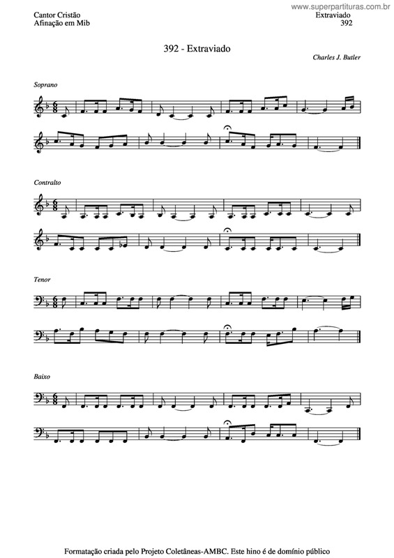 Partitura da música Extraviado v.4