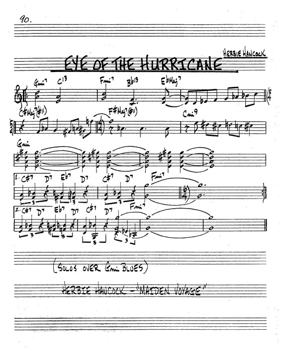 Partitura da música Eye Of The Hurricane v.2