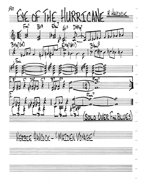 Partitura da música Eye Of The Hurricane v.4