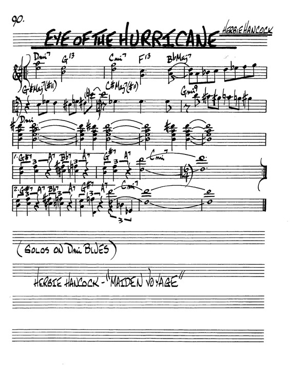 Partitura da música Eye of The Hurricane