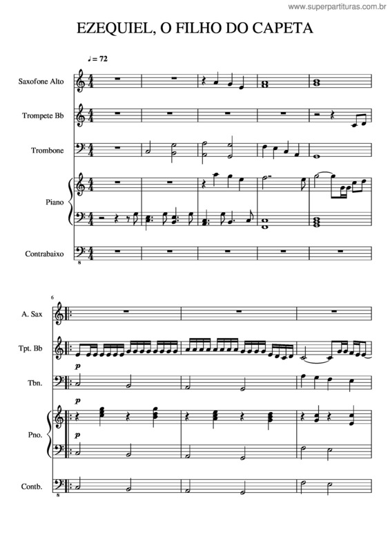 Partitura da música Ezequiel, O Filho Do Capeta