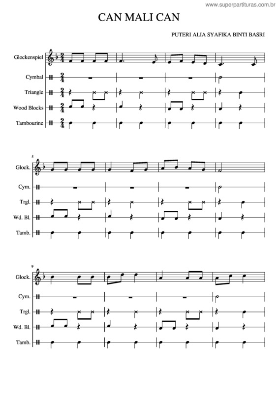 Partitura da música F8 Puteri Alia Skor Muzik