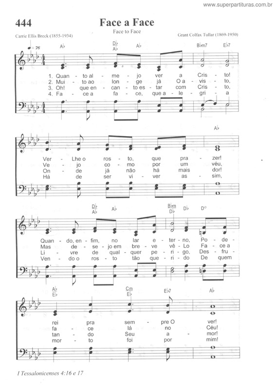 Partitura da música Face A Face v.3