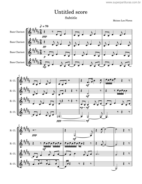 Partitura da música Fae