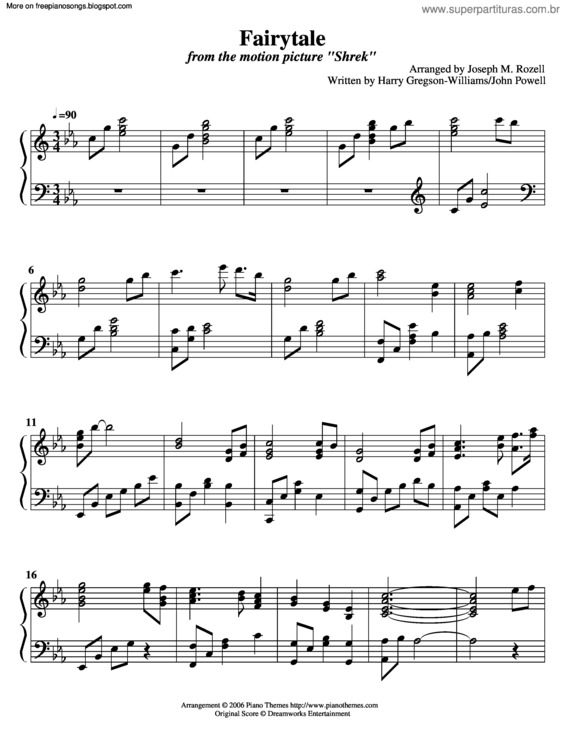 Partitura da música Fairy Tale v.2