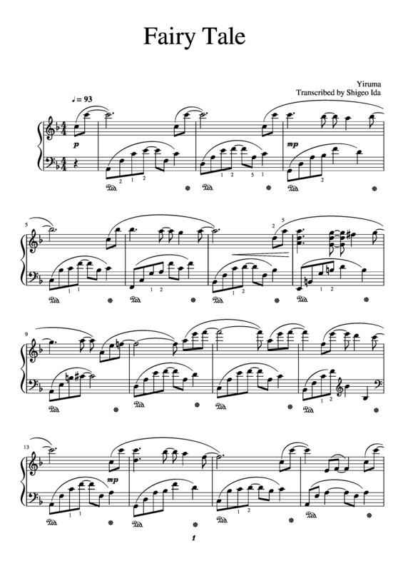 Partitura da música Fairy Tale