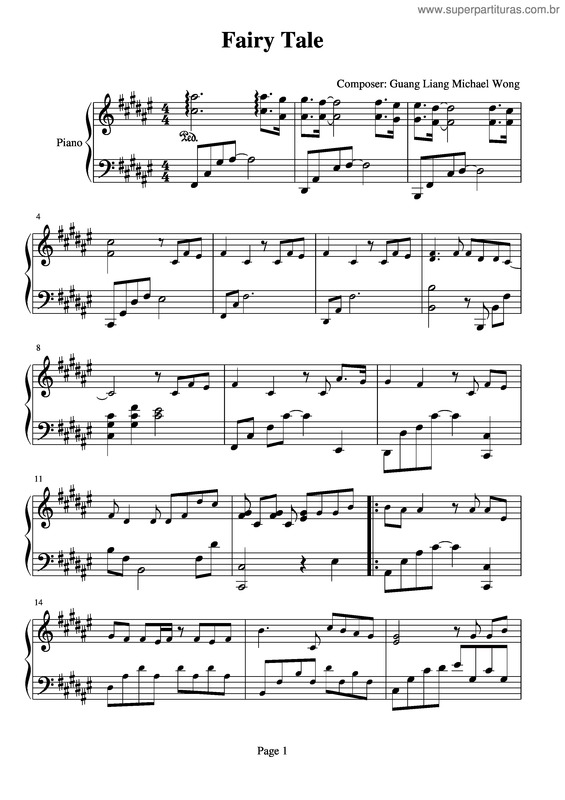 Partitura da música Fairytale v.2