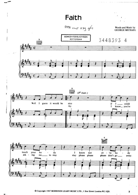 Partitura da música Faith v.5