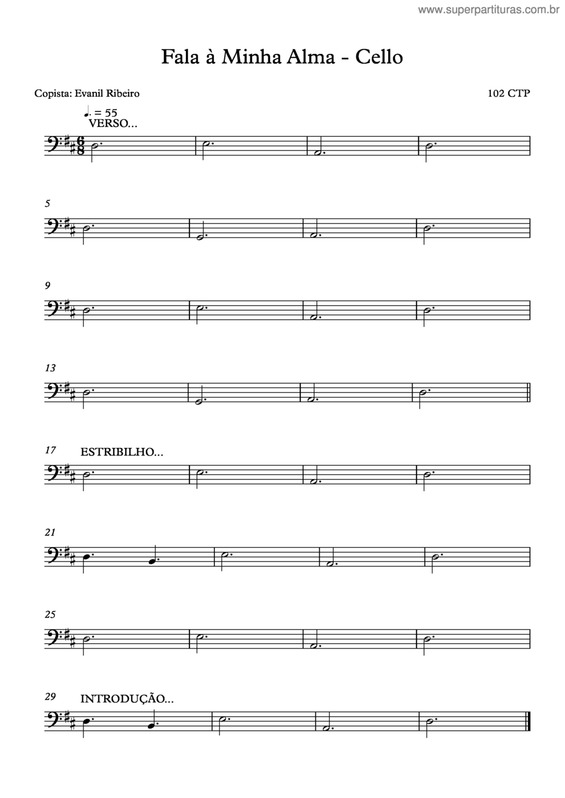 Partitura da música Fala À Minha Alma v.2