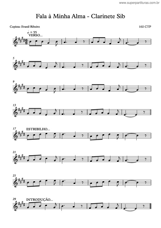 Partitura da música Fala À Minha Alma v.3