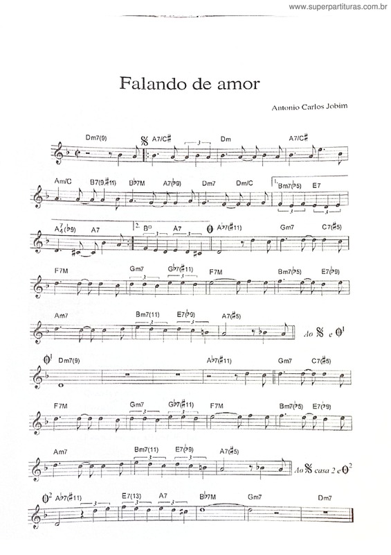 Partitura da música Falando De Amor v.10