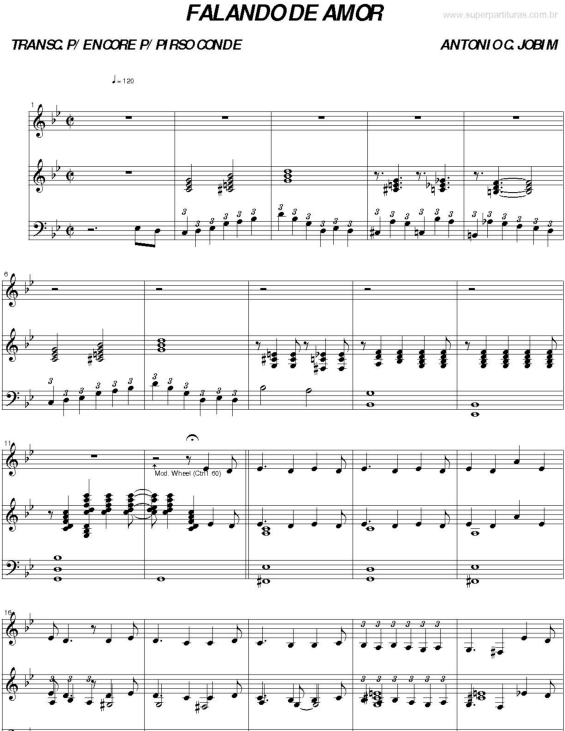 Partitura da música Falando de Amor v.2