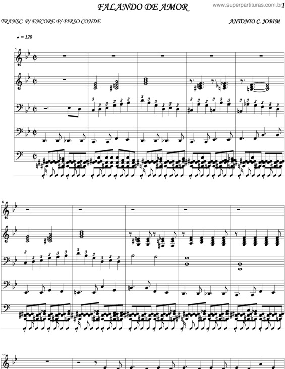 Partitura da música Falando De Amor v.5