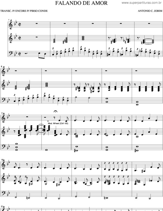 Partitura da música Falando De Amor v.6