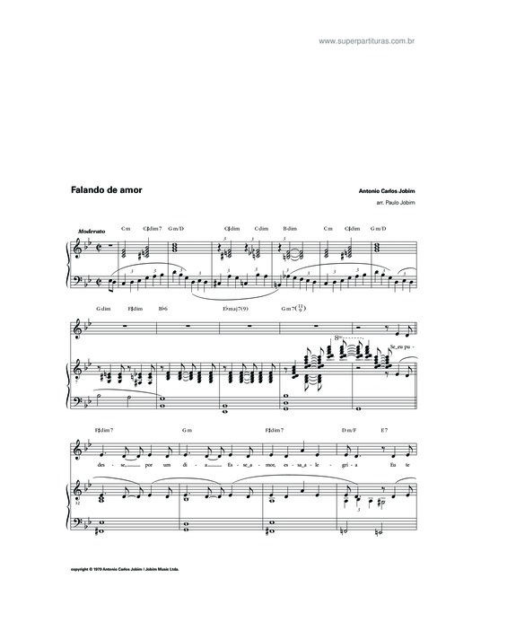 Partitura da música Falando De Amor v.7