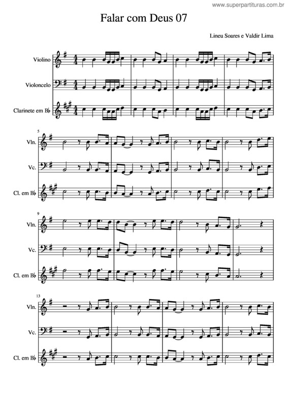 Partitura da música Falar Com Deus 07
