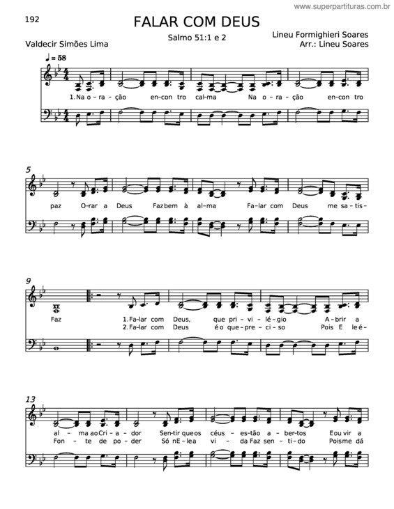 Partitura da música Falar Com Deus v.14