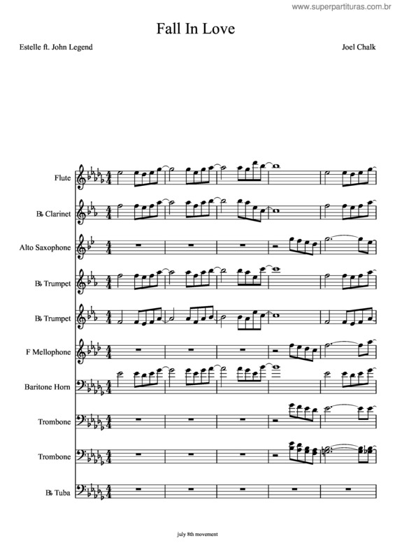 Partitura da música Fall In Love By Estelle Ft. John Legend