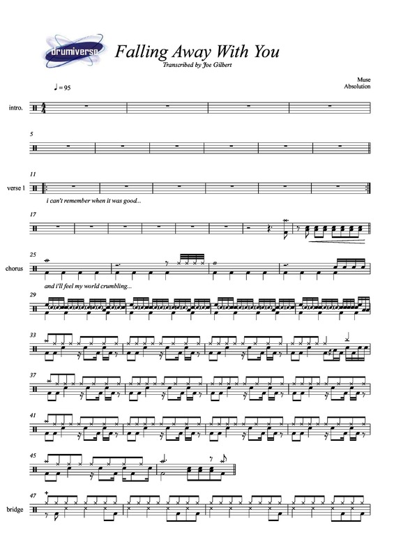 Partitura da música Falling Away With You