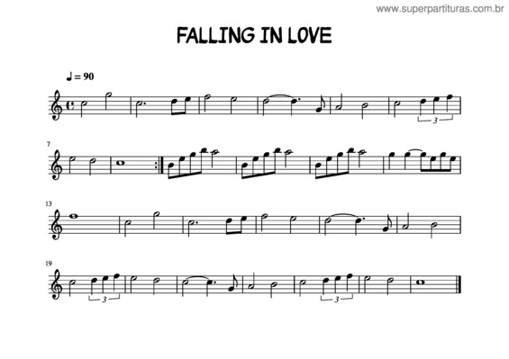 Partitura da música Falling In Love v.3