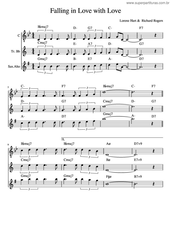 Partitura da música Falling In Love With Love
