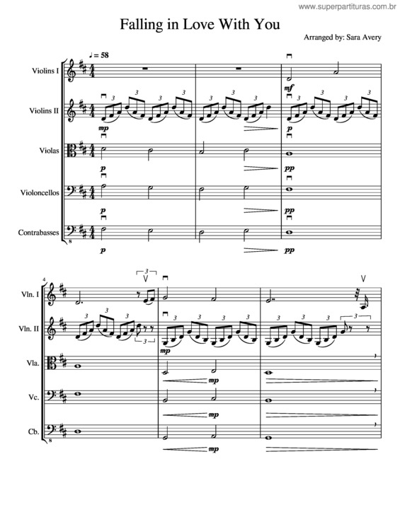 Partitura da música Falling In Love With You v.2
