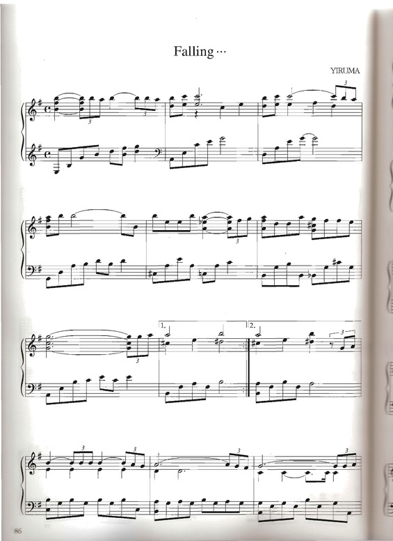 Partitura da música Falling v.2