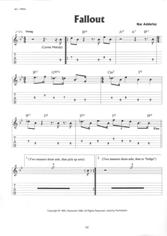 Partitura da música Fallout