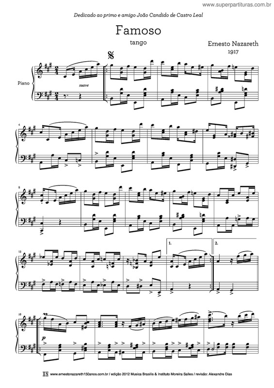 Partitura da música Famoso v.2