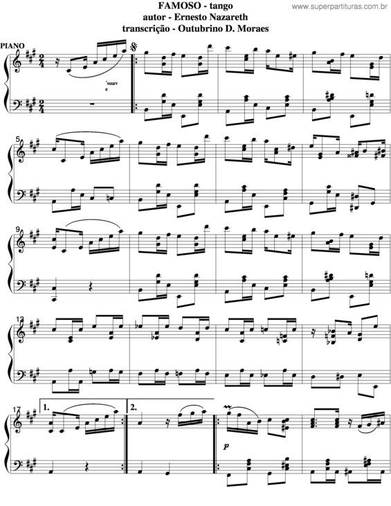 Partitura da música Famoso v.3