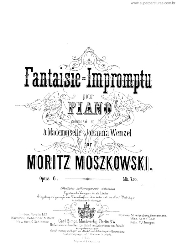 Partitura da música Fantaisie-Impromptu v.3