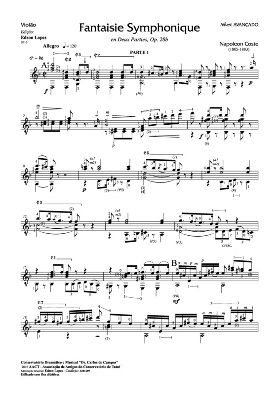 Partitura da música Fantaisie Symphonique en Deux Partes Op. 28b