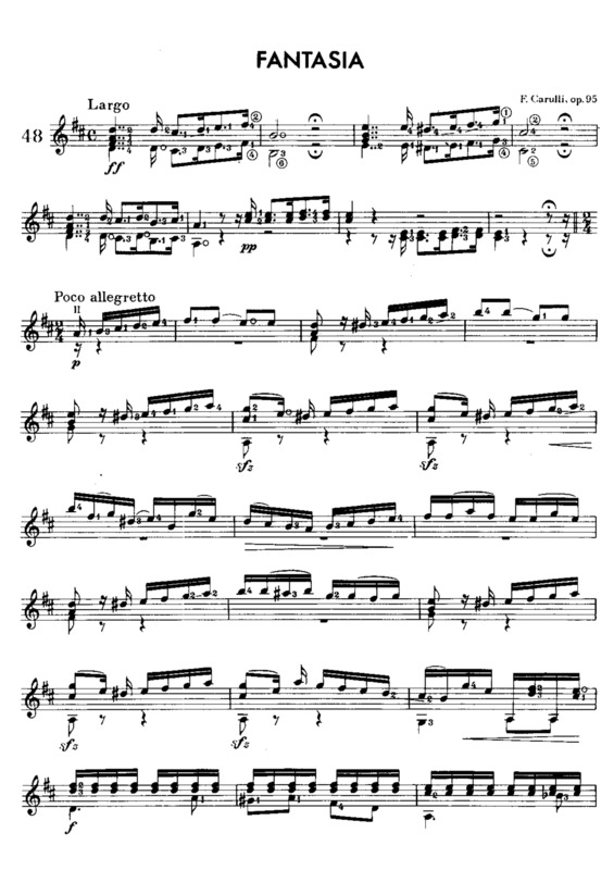 Partitura da música Fantasia (Op 95)
