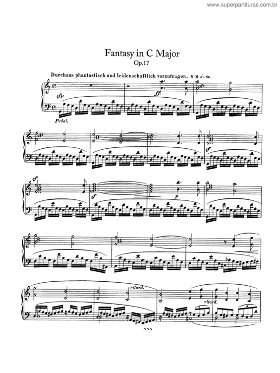 Partitura da música Fantasia in C