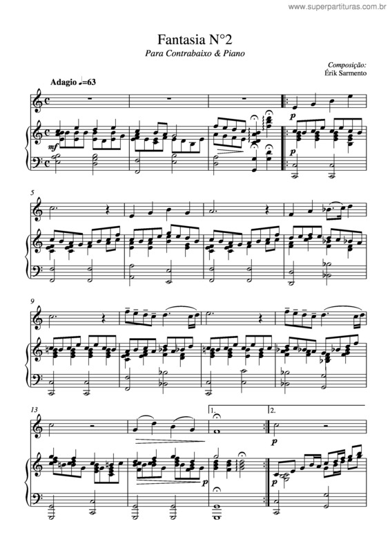 Partitura da música Fantasia n° 2