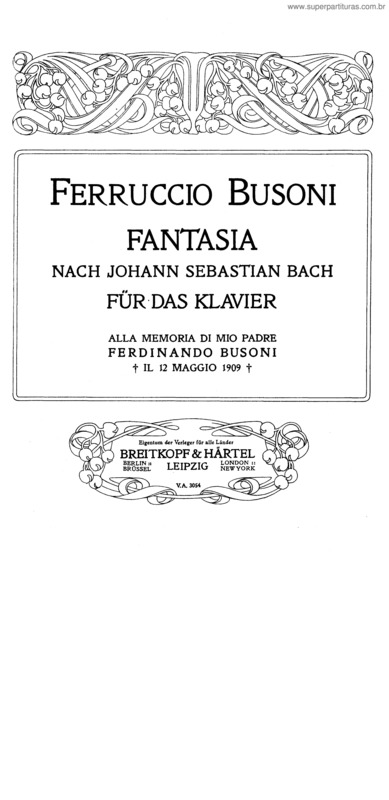 Partitura da música Fantasia nach Johann Sebastian Bach