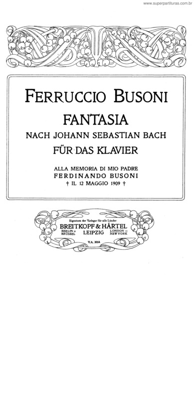 Partitura da música Fantasia nach Johann Sebastian Bach