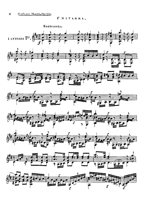 Partitura da música Fantasia Nr 1