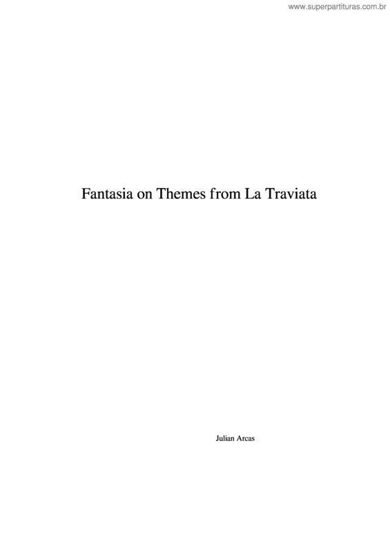 Partitura da música Fantasia On Themes From La Traviata