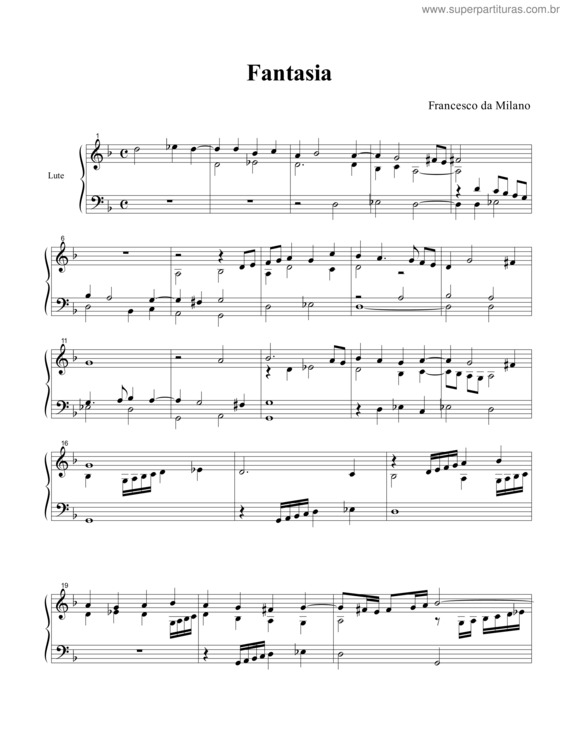 Partitura da música Fantasia v.10