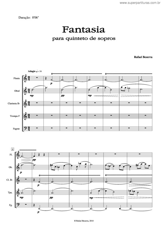 Partitura da música Fantasia v.2