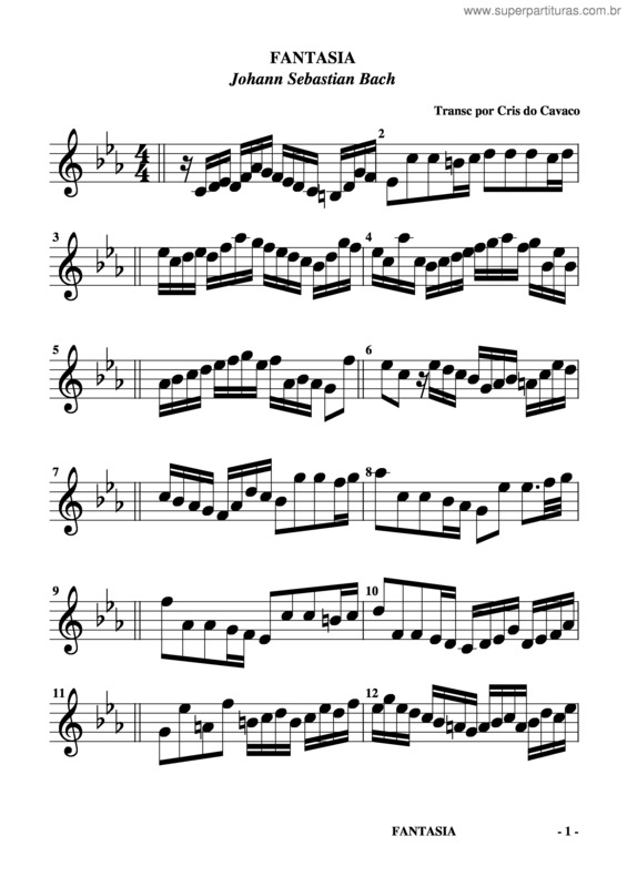 Partitura da música Fantasia v.3