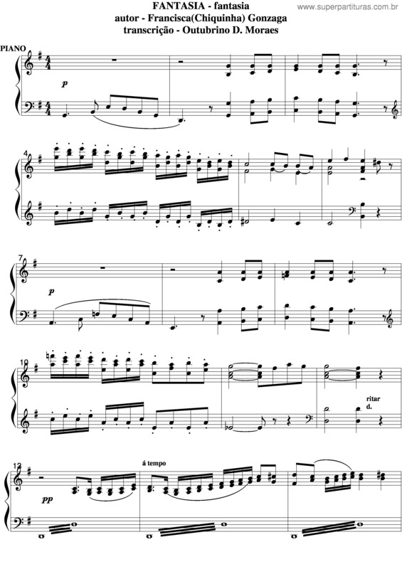 Partitura da música Fantasia v.5